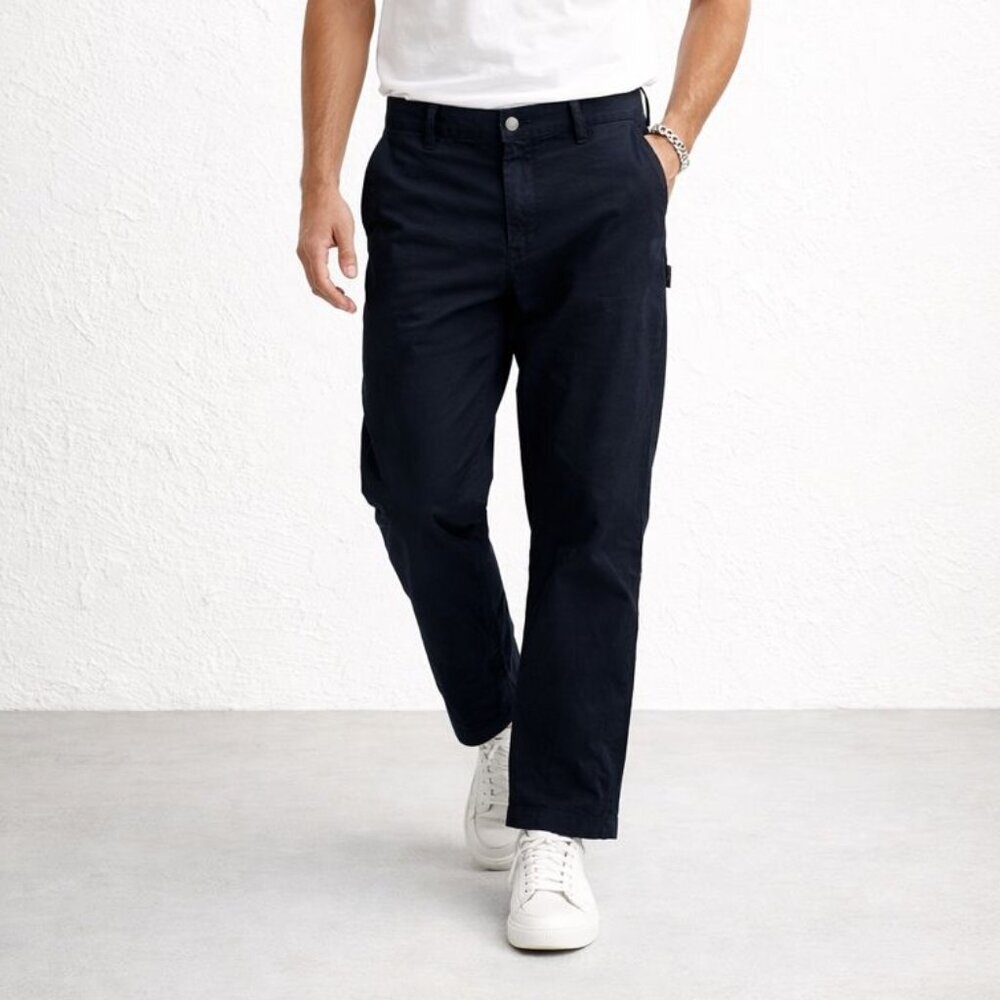 Carhartt Black Casual Relaxed Fit Work Pants Size 38x30 Durable Utility Canvas